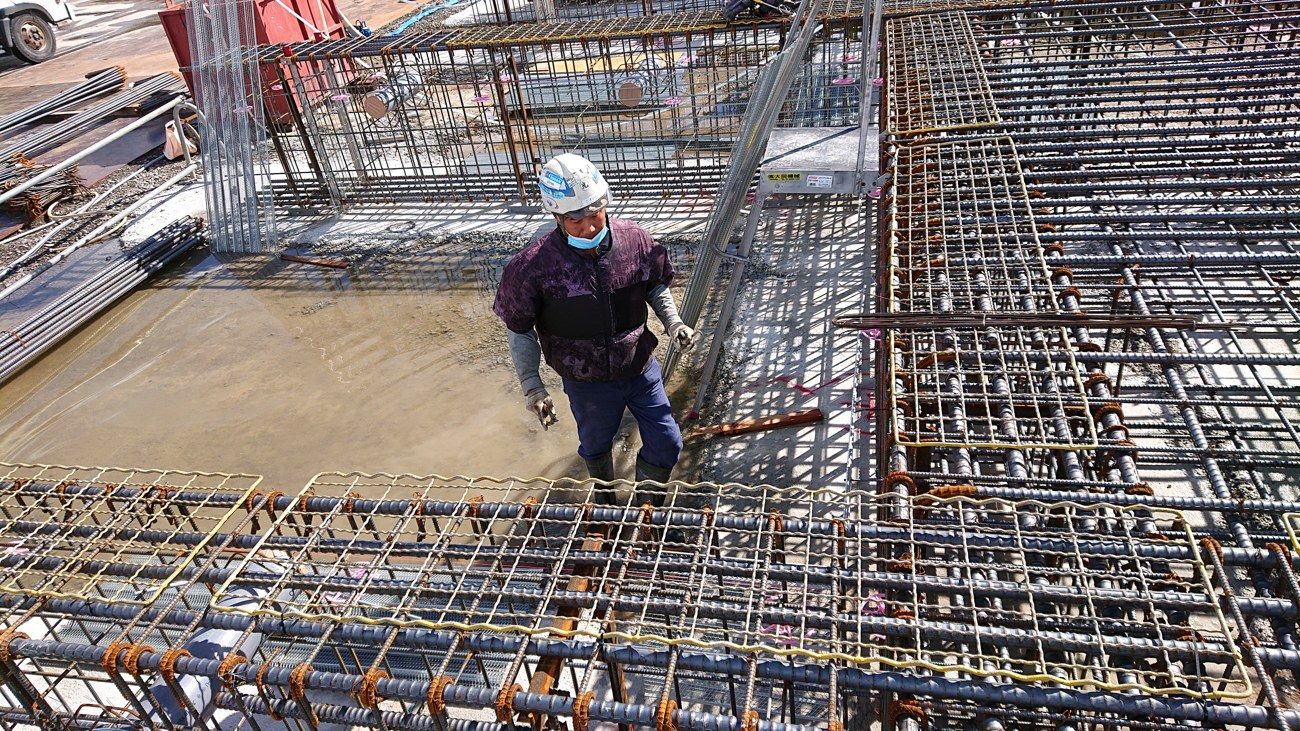 ラス網でつくる「ラス型枠」。在来とラス両方できるのが馬見塚の強み